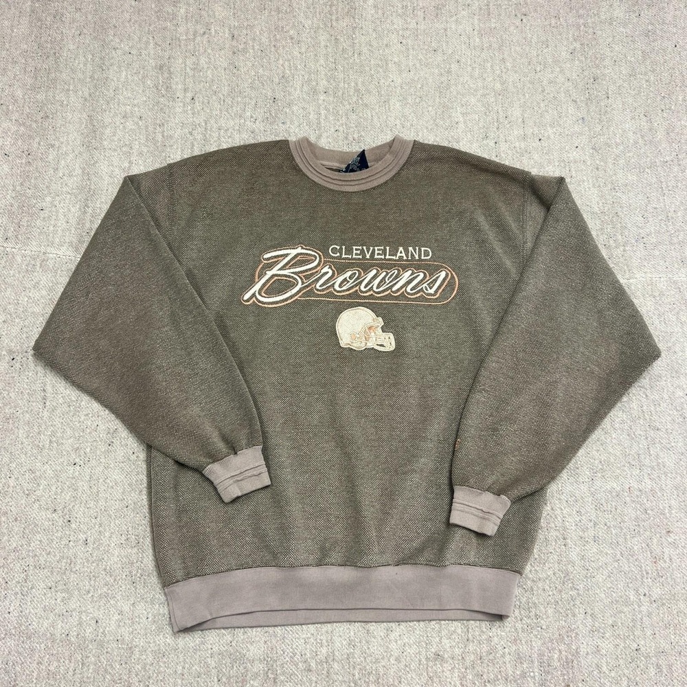 Vintage Cleveland Browns Sweatshirt Mens Large Brown 1990s NFL